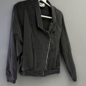 80's Grunge Women's Black Bomber Jacket